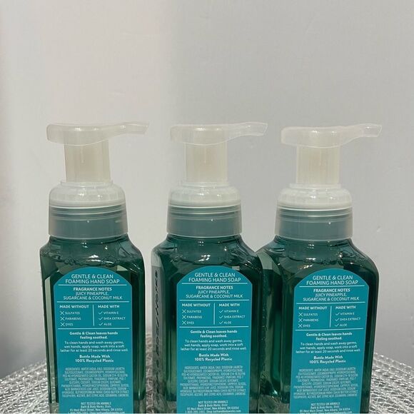 BBW Paradise Coconut Foaming Hand Soap Set of 3 NWT - Picture 2 of 2